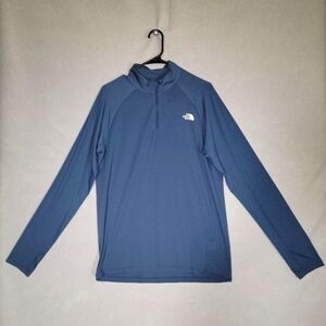North Face Mens Blue 1/4 Zip Wander Pullover Size Medium